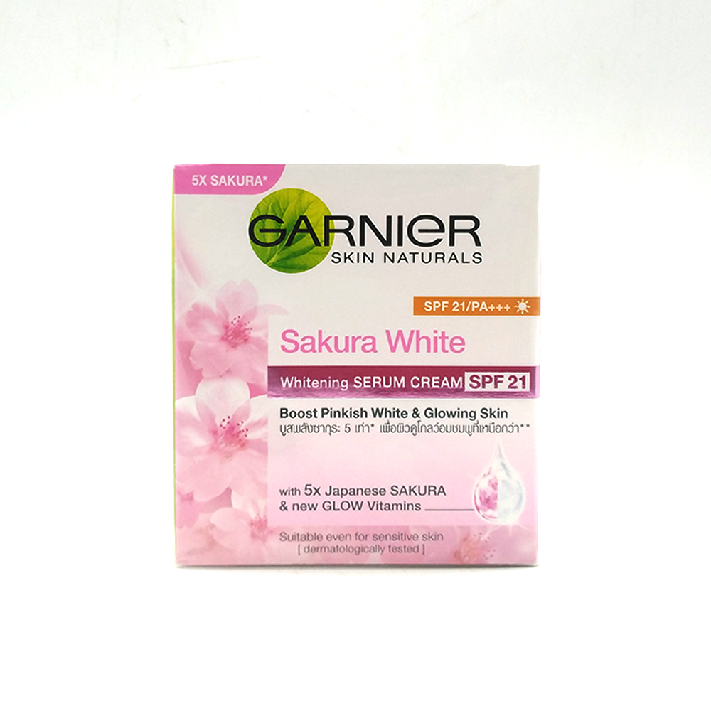 Garnier Sakura White Whitening Serum Day Cream SPF-21 PA+ 50ml