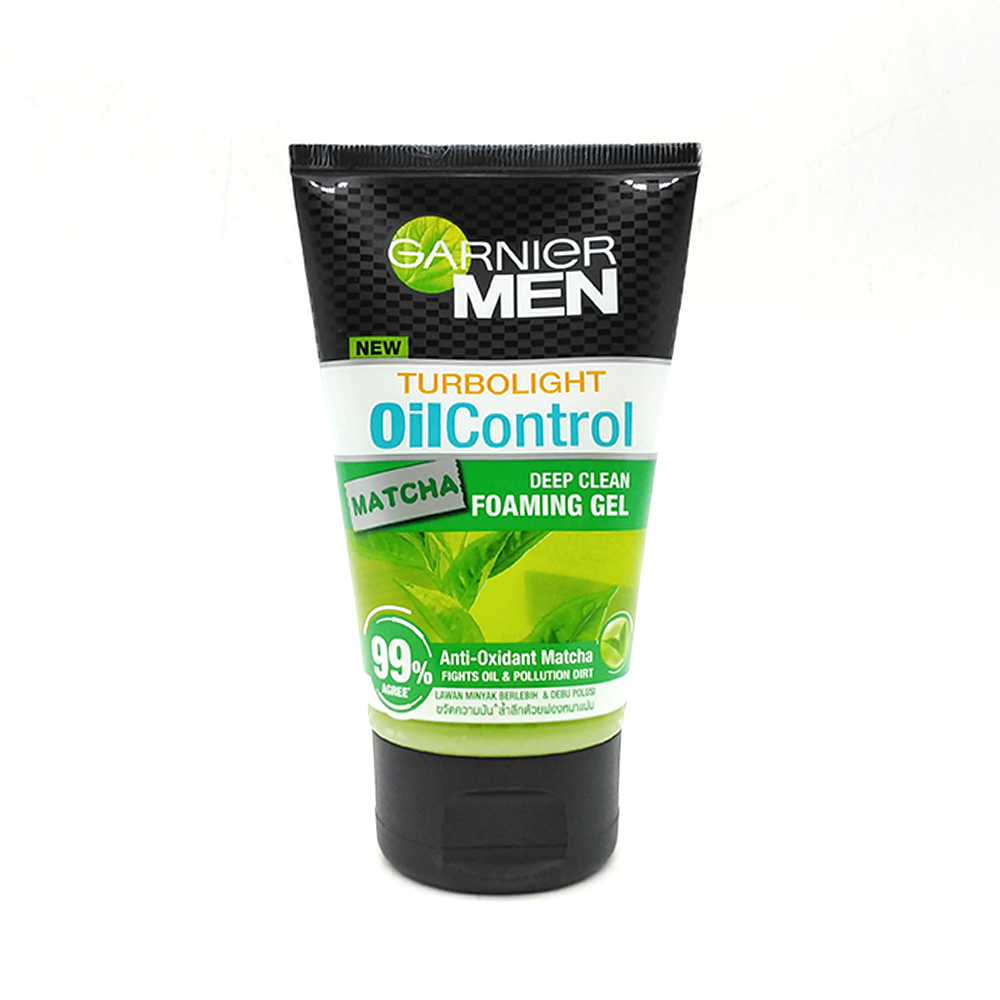 Garnier Men Turbolight Oil Control Matcha Deep Clean Foaming Gel 100ml