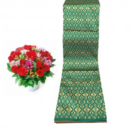 Golden Silk Women Fabric Longyi (Kayan Zinmal )