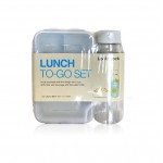 Lock & Lock Lunch to Go Set (800ML Plastic Container + 500ML Water Bottle-Ivory)