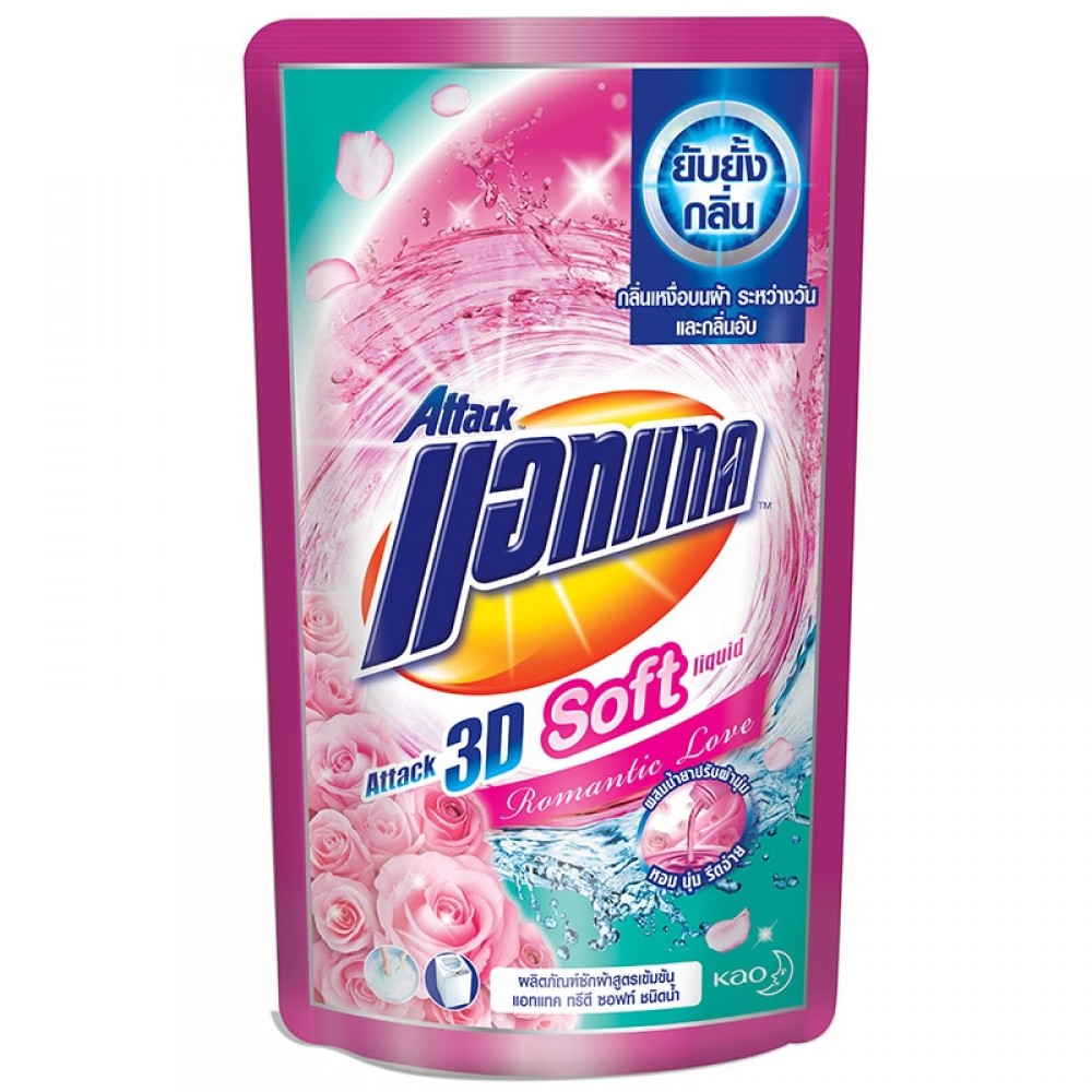 Attack 3D Soft Liquid Detergent Refill Romantic Love Scent 720 ml