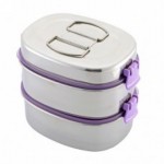 Zebra Zelect Smart Lock II 16cm x 2 Oval Lunch Box