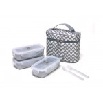 Lock and Lock Lunch Box Clover Set 3 Dark Grey