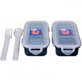 Lock and Lock  HPL752DG  Lunch Box Set 2P Dark Gray