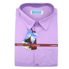 Mandalay Men Color Shirt S/S (A Chit Thar) (FOC-Buy 5pcs Get 1pcs Mya Kyar Phyu Men Longyi)