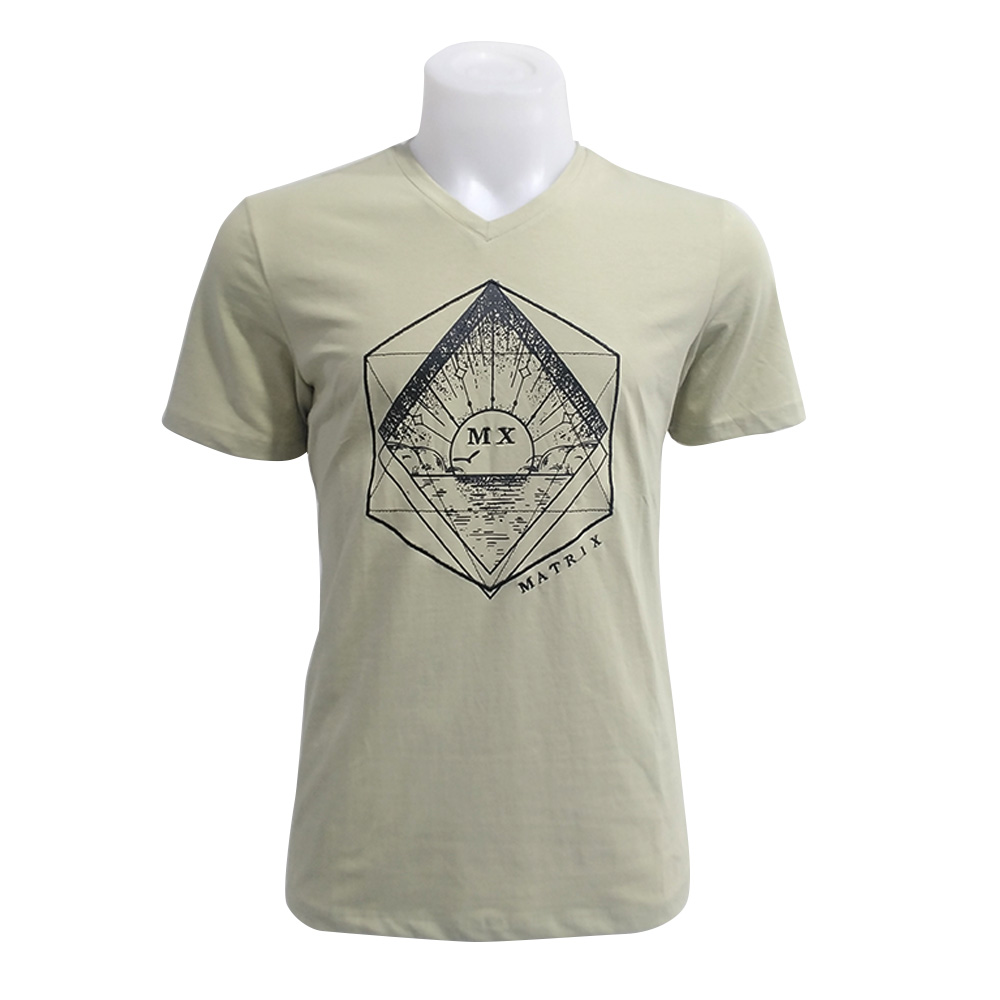 Matrix Men T-Shirt S/S 8021 Flower Grey (Size-S to 3Xl)