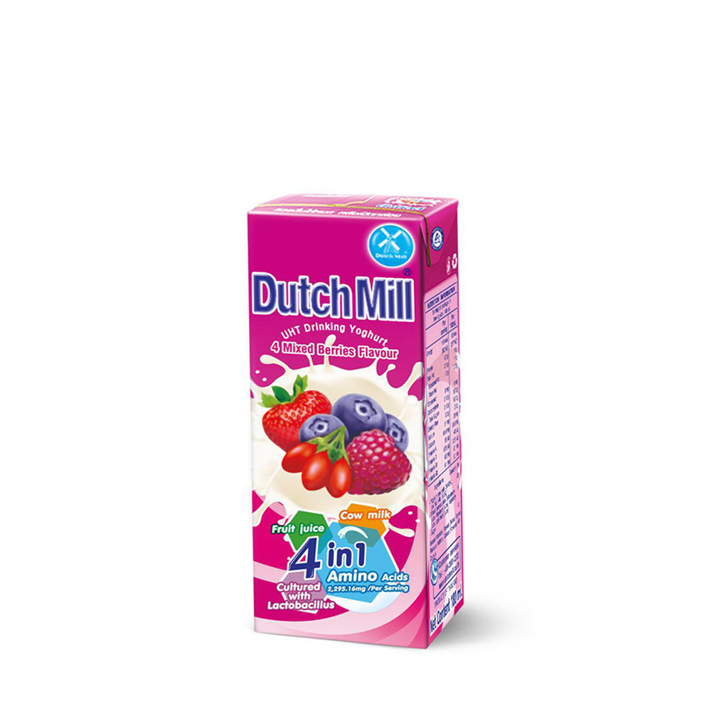 Dutch Mill Yoghurt 4 Mixed Berries 180ml