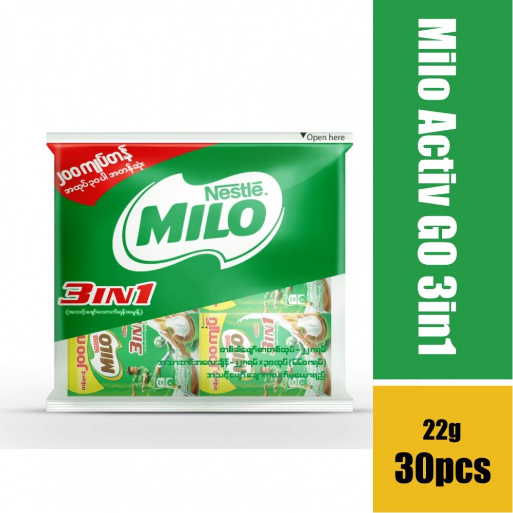 Milo Active Go 3 in 1 22g 30Pcs