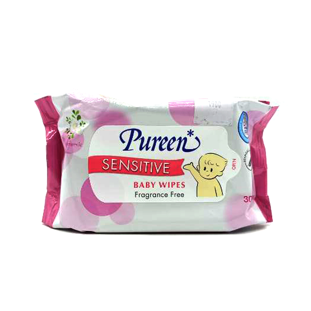 Pureen Sensitive Baby Wipes Fragrance Free 30's