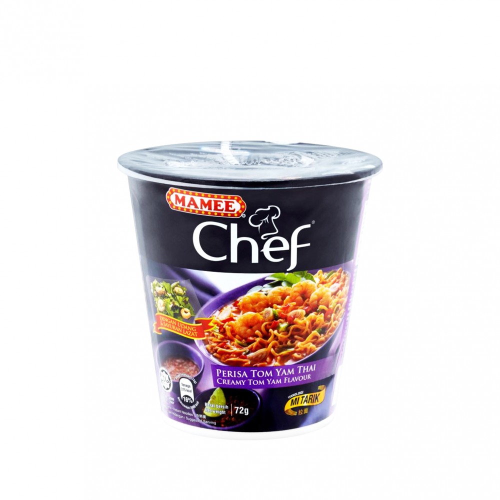 Mamee Chef Creamy Tom Yam Flavour Cup Mee (Perisa Tom Yam Thai) 72g