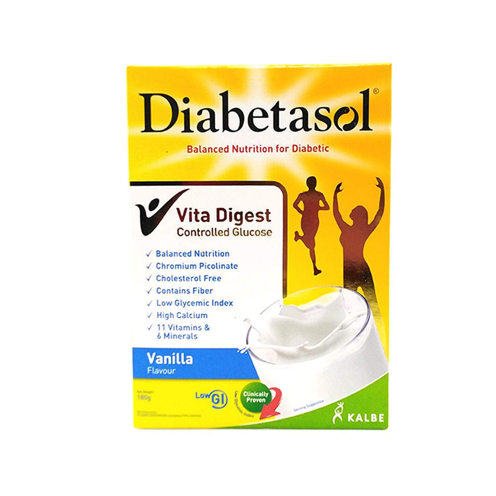 Diabetasol Balanced Nutrition For Diabetic Vanilla Flavour 180g