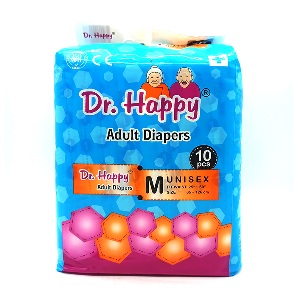 Dr.Happy Adult Diapers Medium 10's (25" 50" Size 65) 126cm
