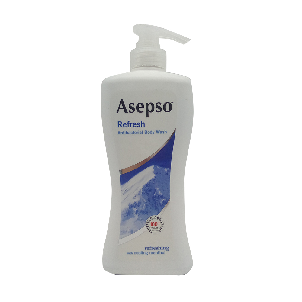 Asepso Antibacterial Body Wash Refresh Smoothing With Cooling Menthol 650ml