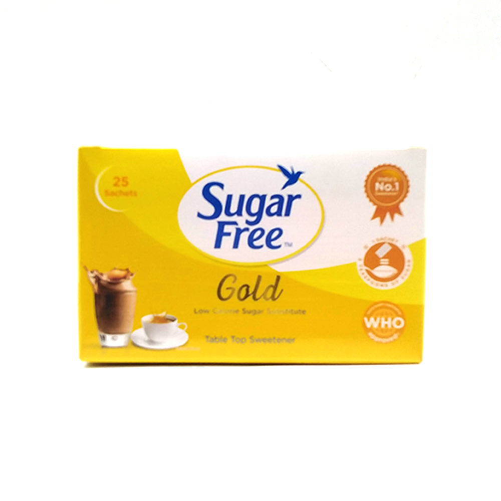 Sugar Fee Gold Low Table Top Sweetener Calorie Sugar Substitute 25's 18.75g