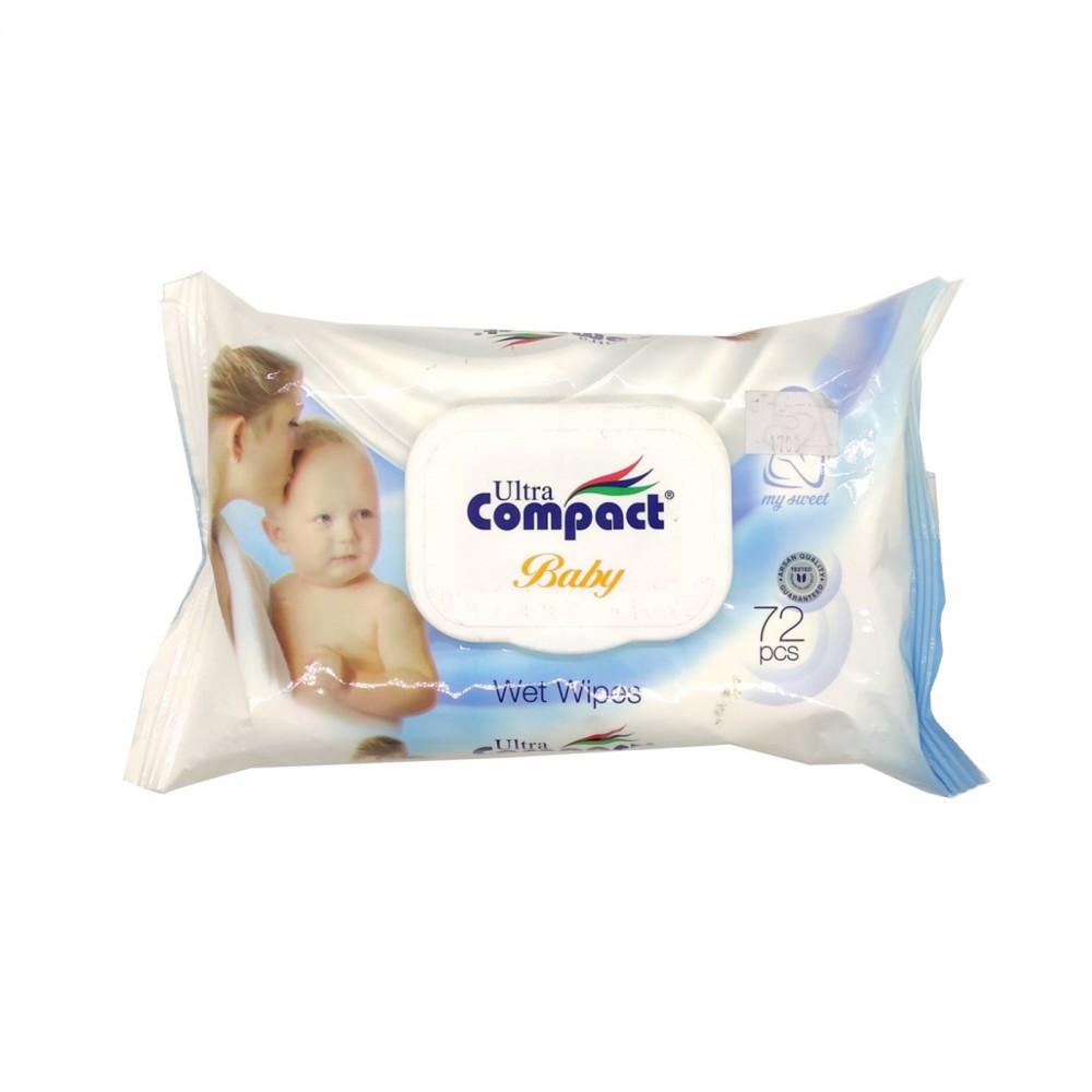 Ultra Compact Baby Wet Wipes 72Pieces