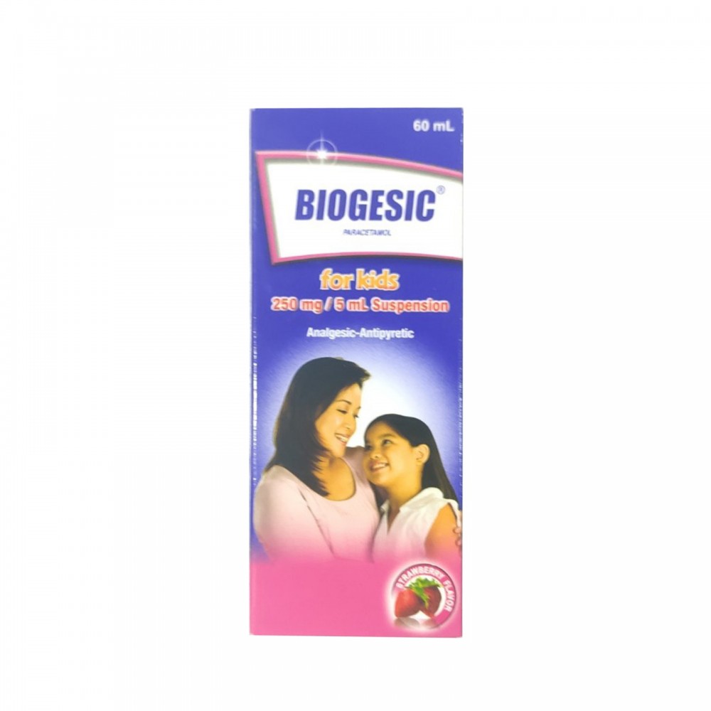 Biogesic Paracetamol Analgesic-Antipyretic For Kids 250mg (Straberry)