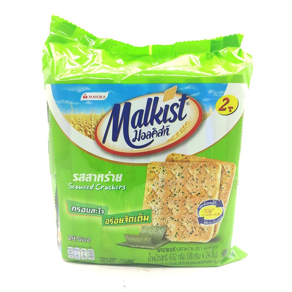Malkist Seaweed Crackers 24pcs 432g