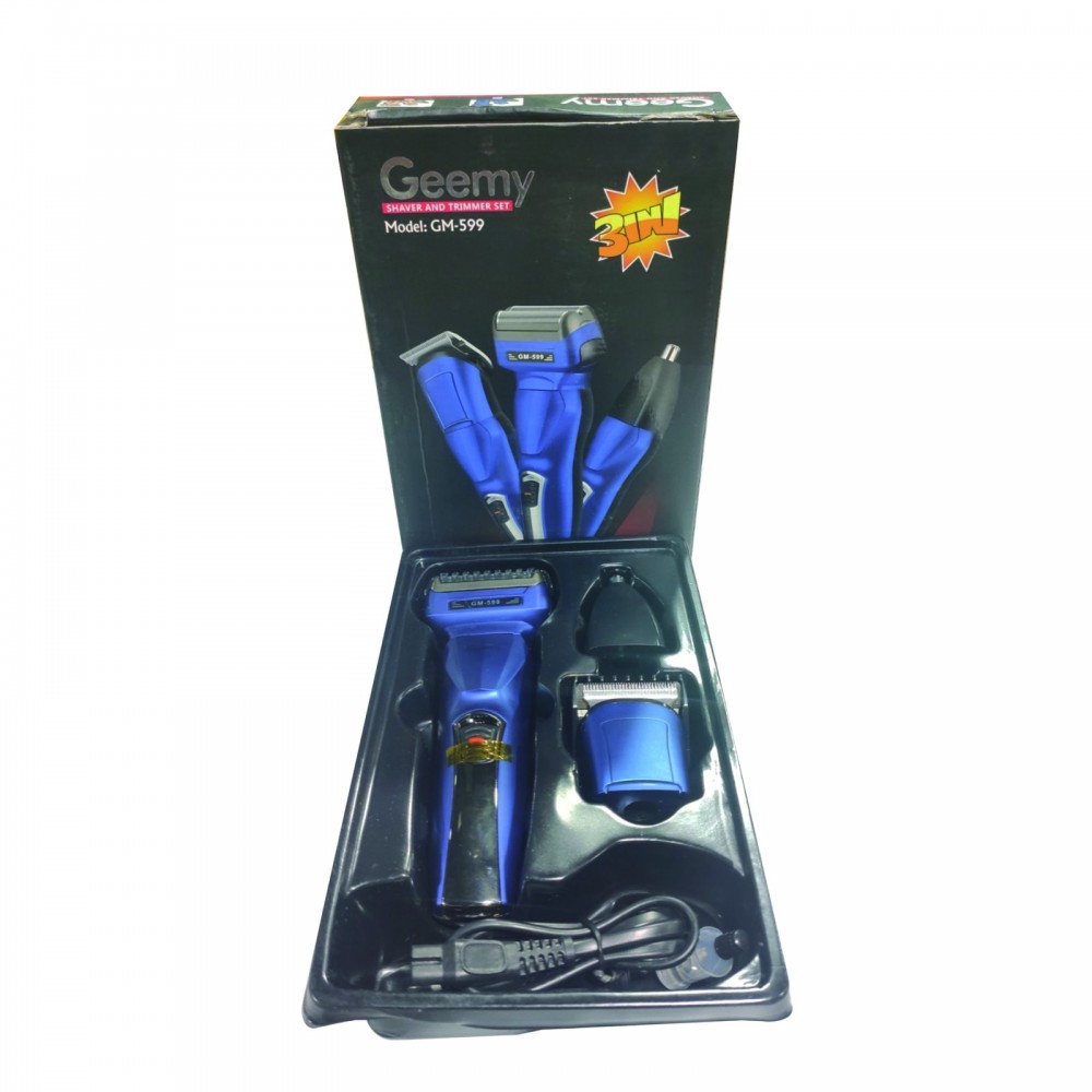 Geemy Shaver And Trimmer Set 3in GM-599