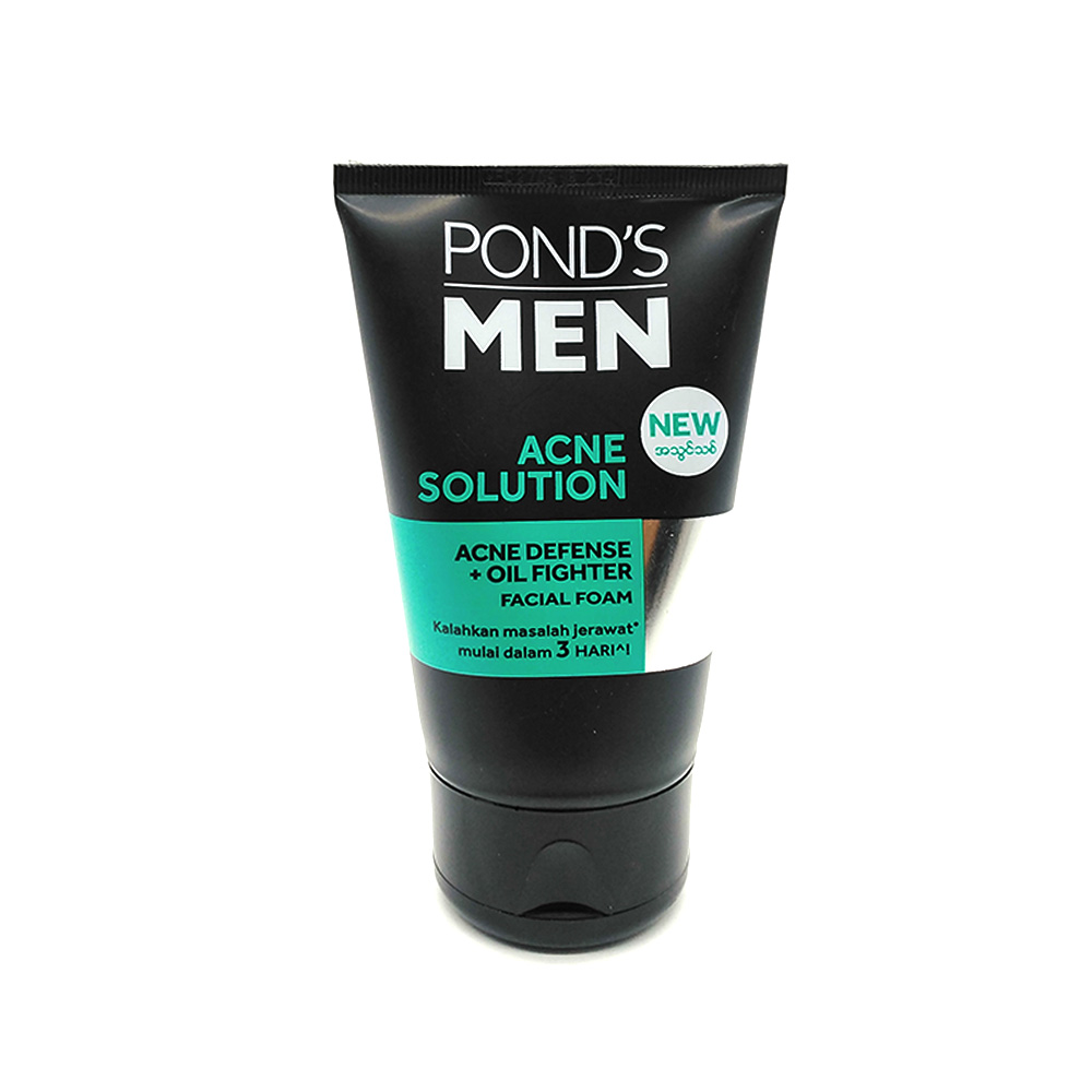 Pond's Men Facial Cleanser Acne Solution Defense+ Oil Fighter 100g