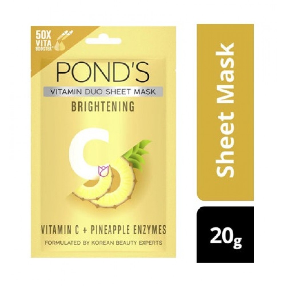 Pond's Vitamin C Pineapple Enzymes Sheet Mask 20g