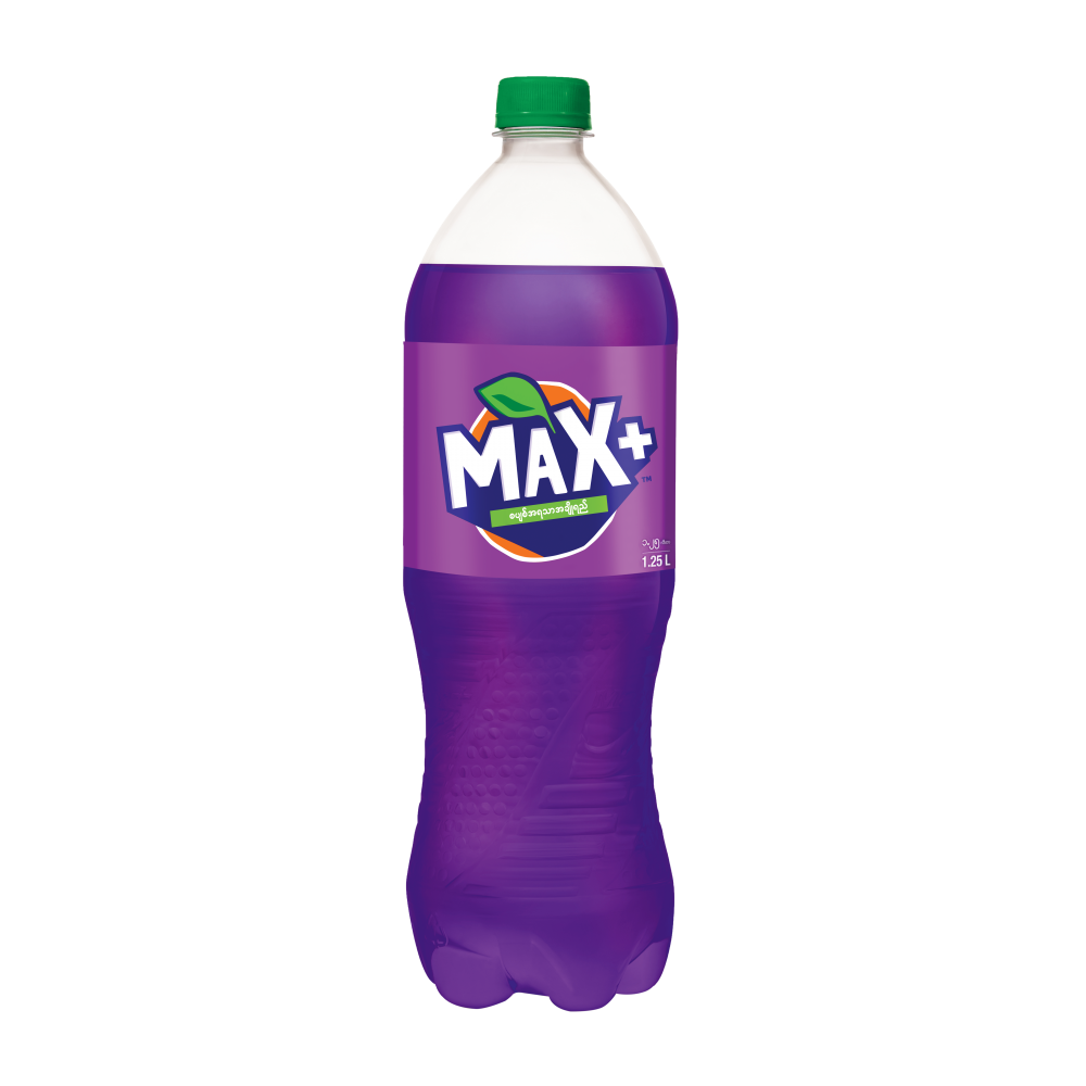 Max+ Carbonated Soft Drink Grape Flavoured 1.25Ltr