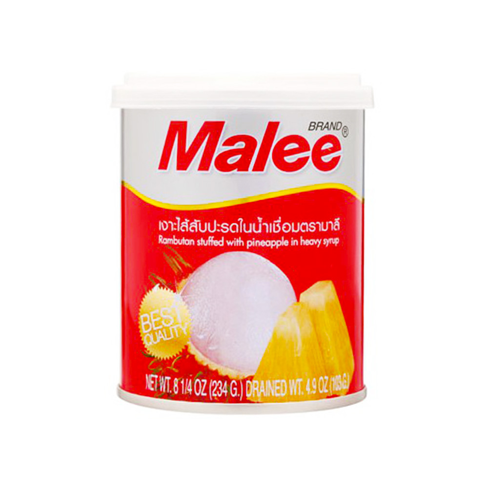 Malee Rambutan Stuffed With Pineapple In Heavy Syrup 234g
