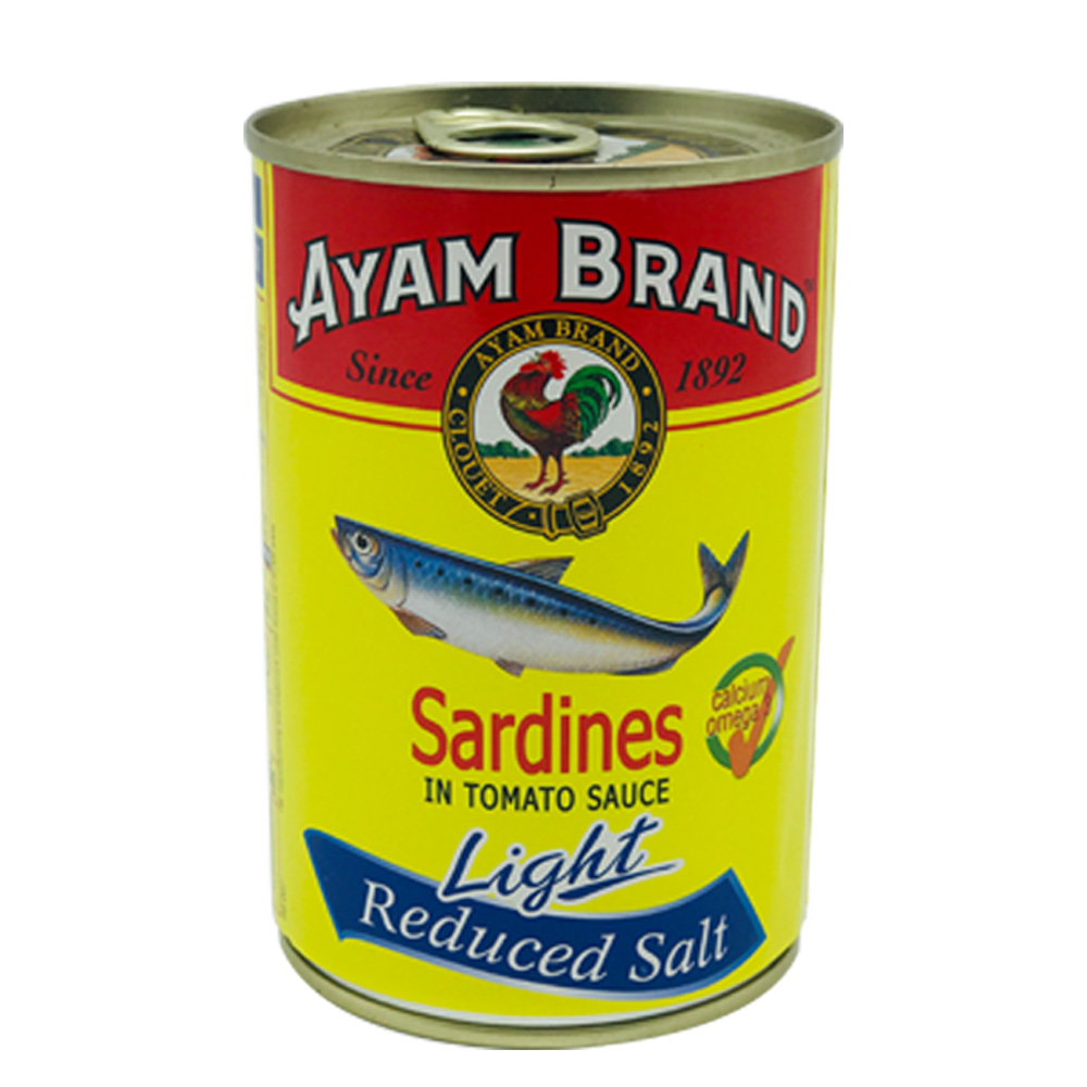 Ayam Brand Sardines In Tomato Sauce Light Reduced Salt 425g