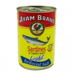 Ayam Brand Sardines In Tomato Sauce Light Reduced Salt 425g