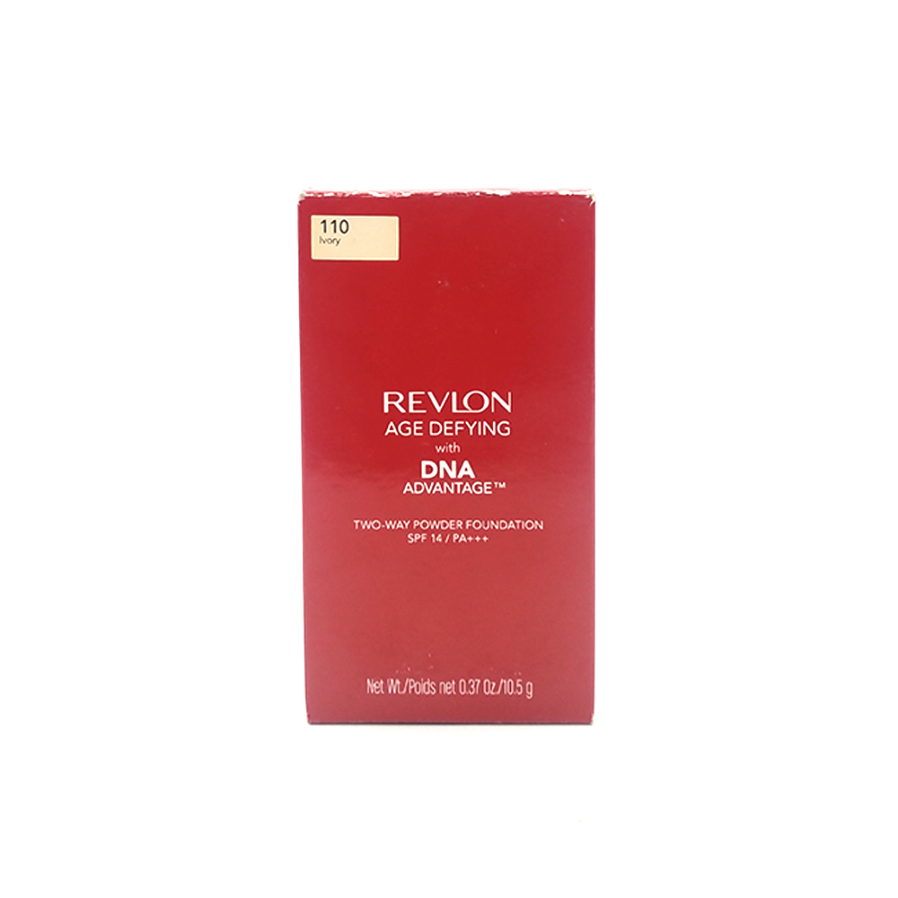revlon age defying with dna advantage two way powder foundation spf 14 pa 10 5g 110 ivory