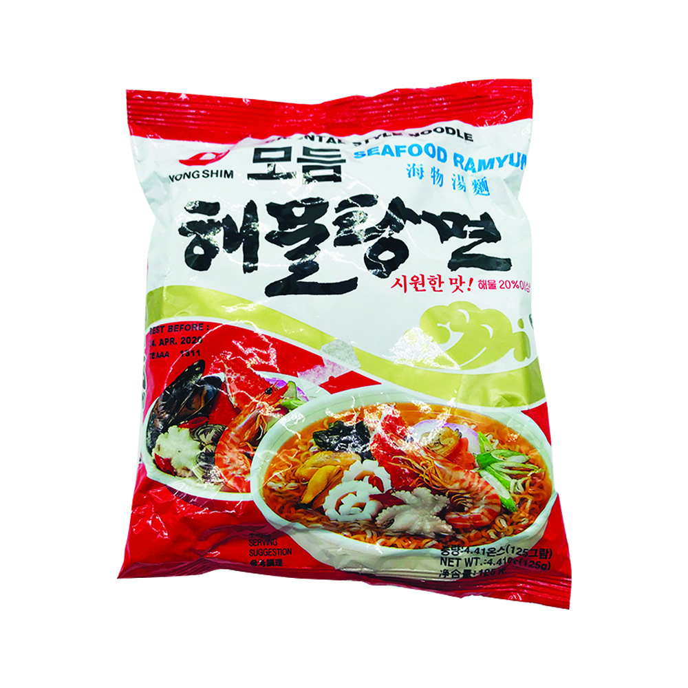 Nongshim Instant Noodle Soup Seafood Ramyum flavor 125g