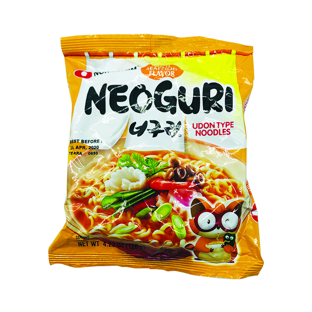 Nongshim Neoguri Instant Noodle Soup Udon Seafood Flavour 120g