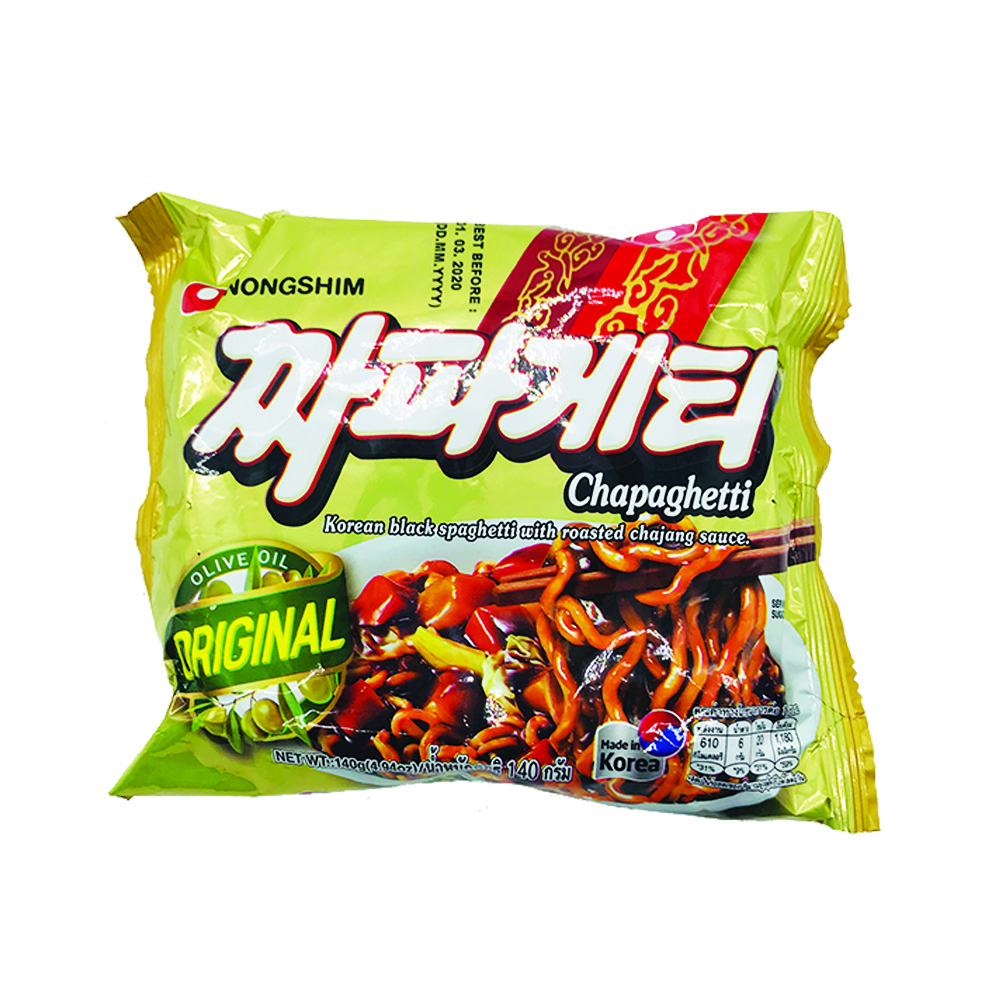 Nongshim Chapaghetti Korean Black Spaghetti With Roasted Chajang Sauce Original 100g