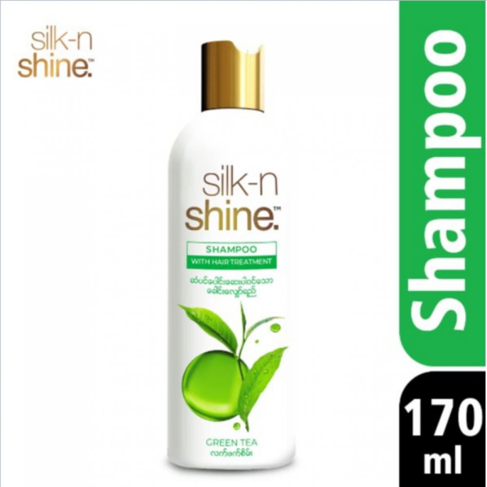 SilkNShine Shampoo with Hair Treatment Green Tea 170ml