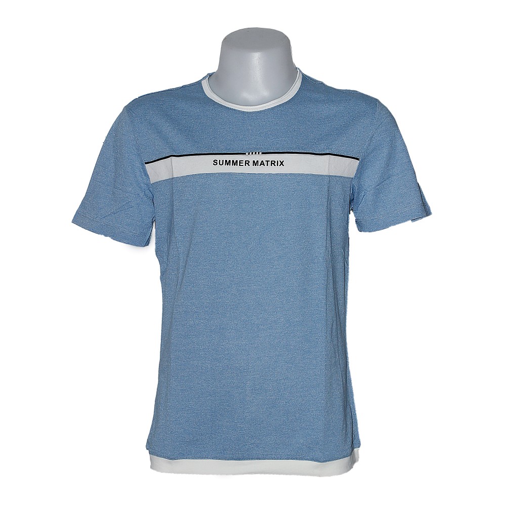 Matrix Men T-Shirt Sky Blue S/S MT-00217