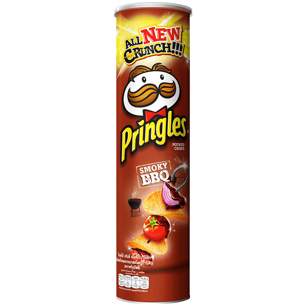 Pringles Potato Crisps Smoky BBQ 107g