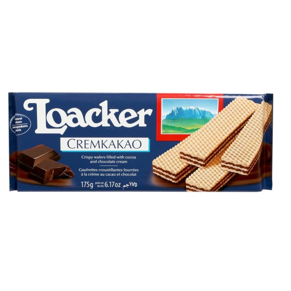 Loacker Classic Wafer Cremkakao Filled W/Coccca&Chocolate 175g