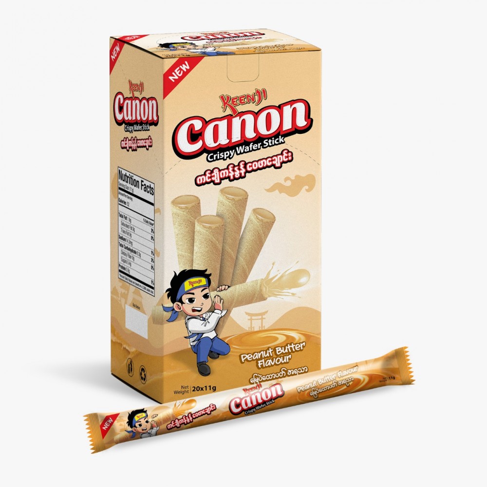 Keenji Canon Peanut Butter Flavoured Wafer Stick 20x11g