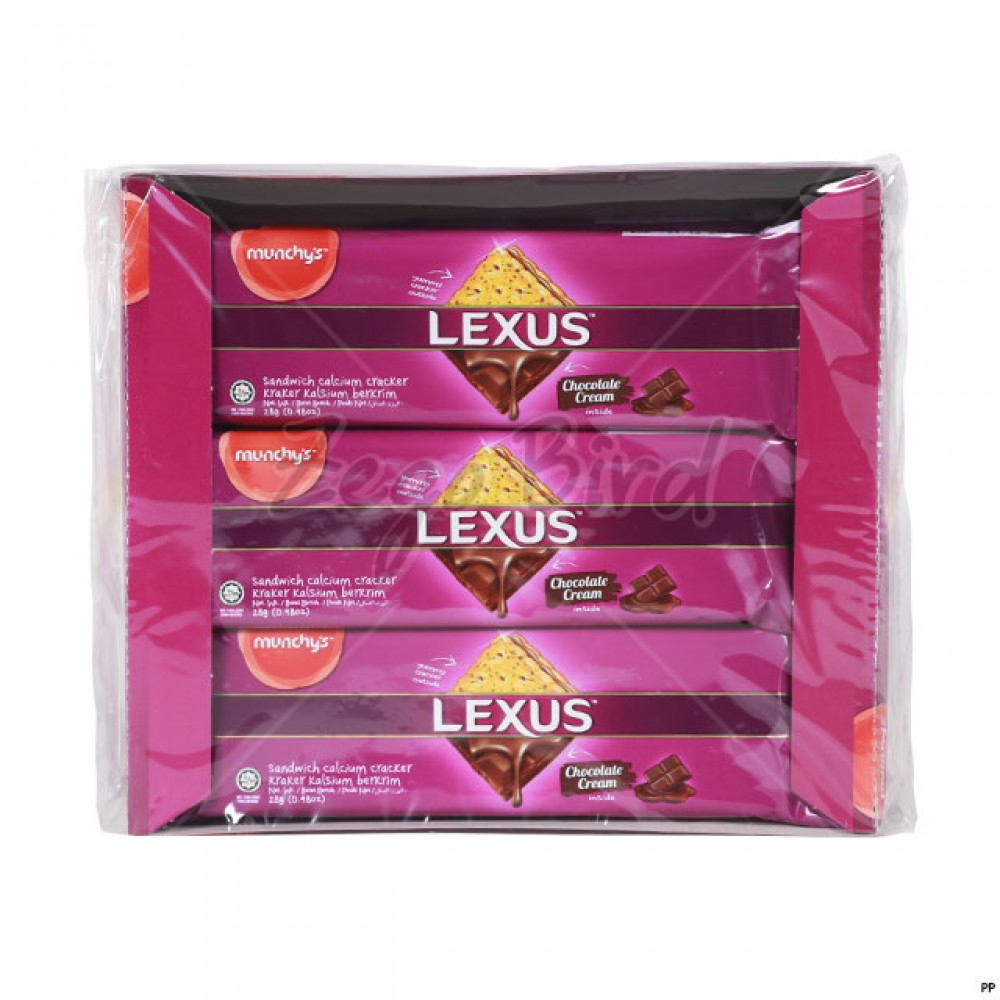 Munchy's Lexus Cracker Chocolate Cream 12's 28g
