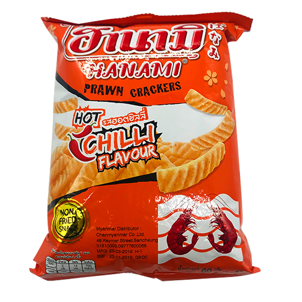Hanami Prawn Crackers Chilli 60g