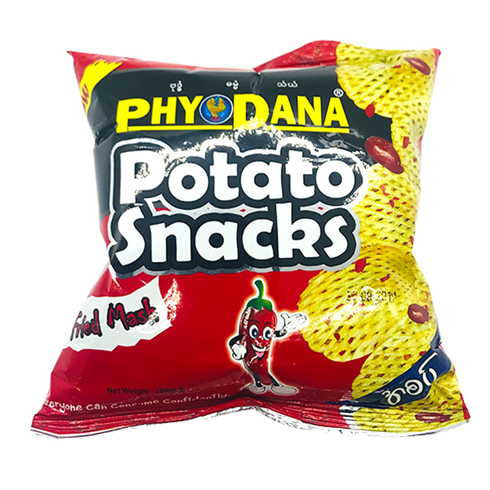 Phyo Da Na Potato Snacks Hot Fried Mash 50g