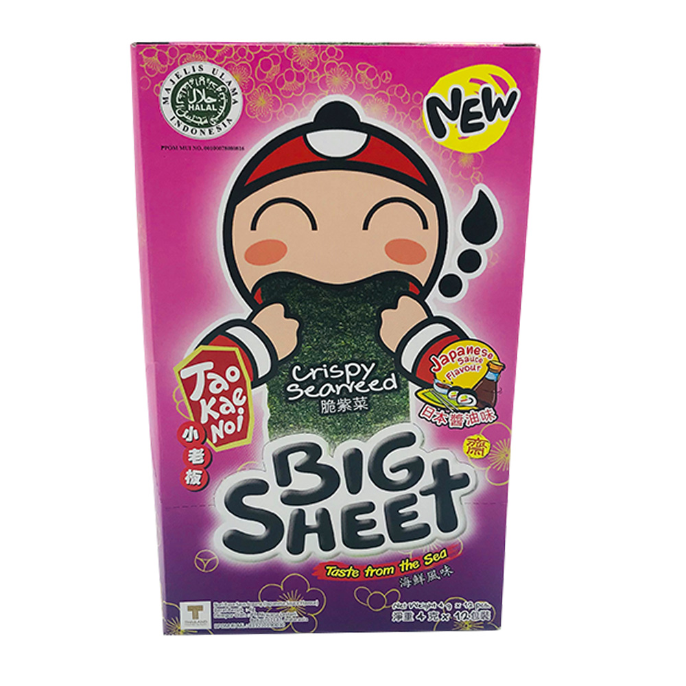 Tao Kae Noi Big Sheet Crispy Seaweed Japanese Sauce 12's 48g