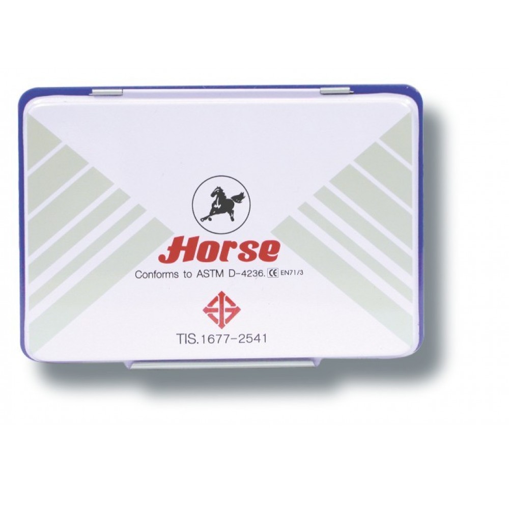 Horse Stamp Pad Tampon H 02 Blue