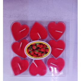 Thadingyut Love Shape Candle 9 Pcs