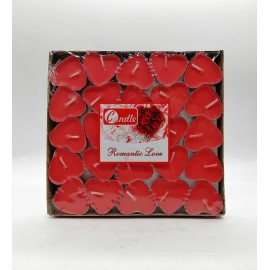 Thadingyut Heart Shaped Wax Candles 50pcs (ဖယောင်းတိုင်)