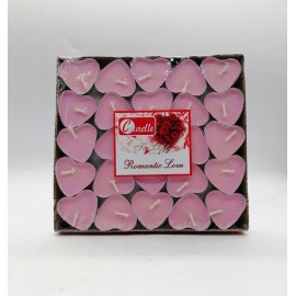 Thadingyut Heart Shaped Wax Candles 50pcs (ဖယောင်းတိုင်)
