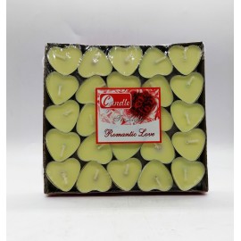 Thadingyut Heart Shaped Wax Candles 50pcs (ဖယောင်းတိုင်)