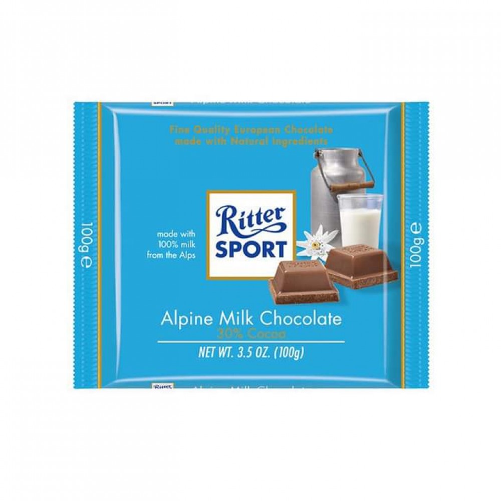 Ritter Sport Alpine Milk Chocolate 100g