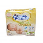 Mamy Poko Super Premium Organic Diapers 3-8 kg 76pcs (S)