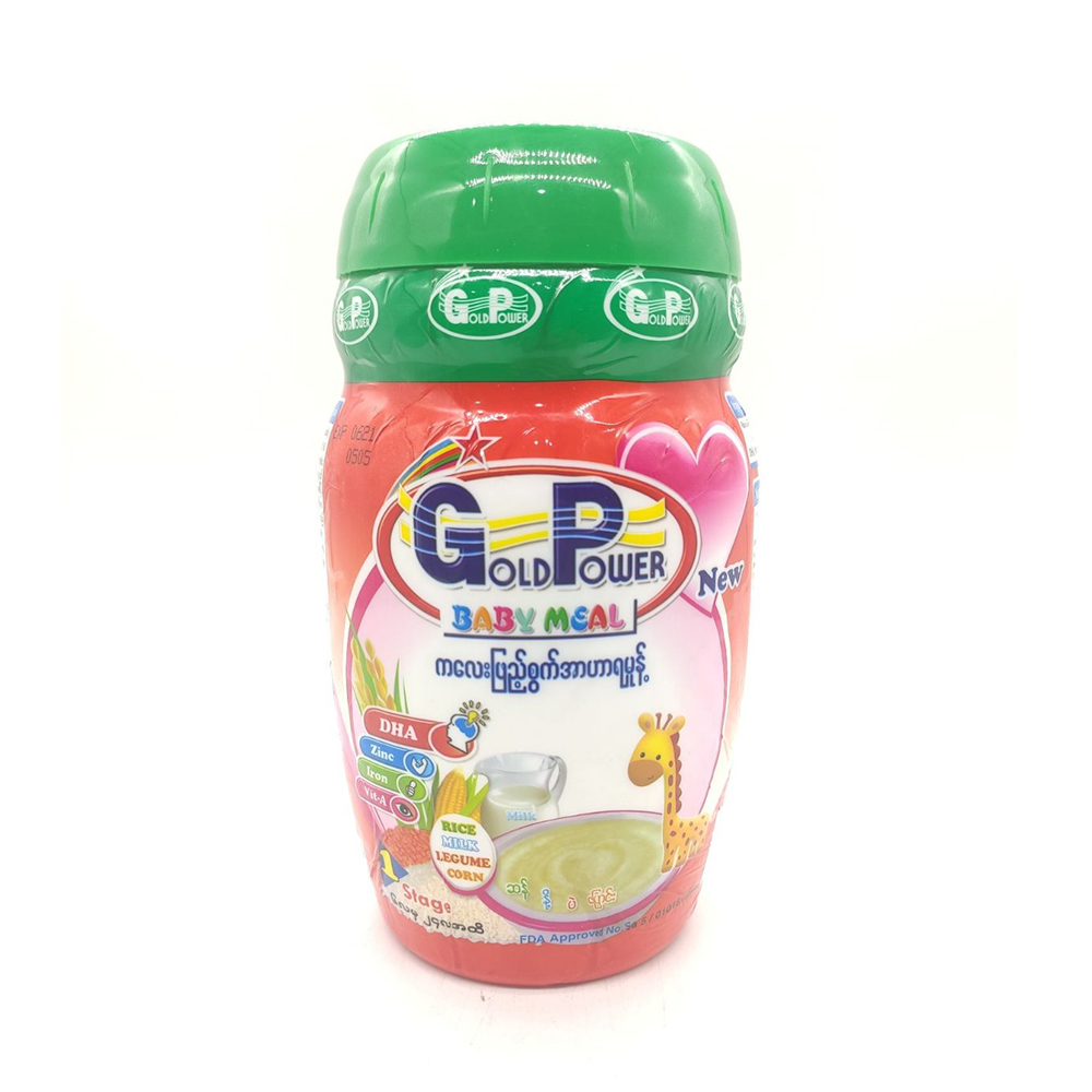 Gold Power Step 1 Baby Meal Rice,Milk,Legume,Corn (6months To 1years 2months) 454g