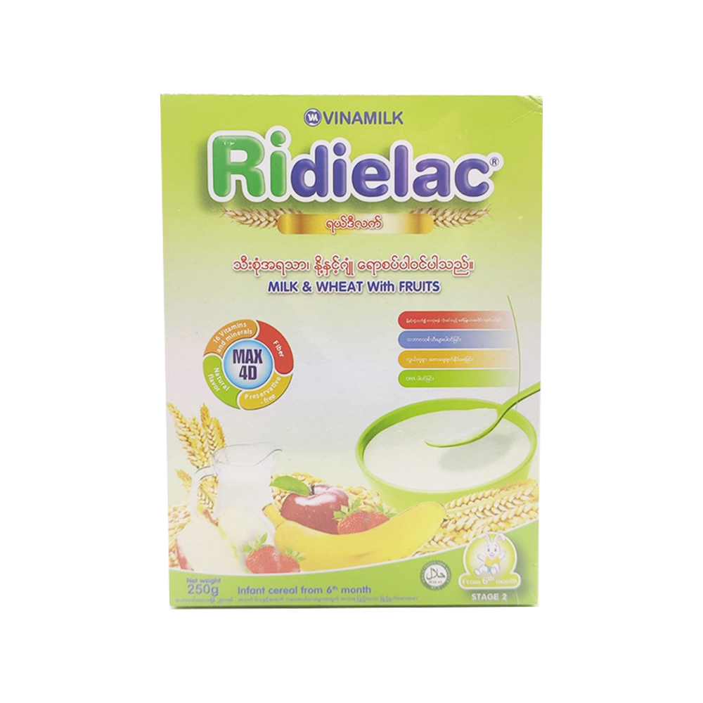 Ridielac Stage 2 Milk & Wheat With Fruits (Infant Cereal From 6months) 250g